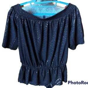 White House Black Market Short Sleeve Brown Top Women's Size XS